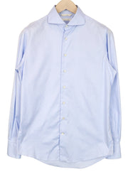 SUITSUPPLY Men's Formal Shirt 39/15 1/2 Blue Cotton Classic Extra Slim Fit