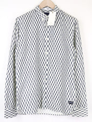 SCOTCH & SODA Ams Couture Men's Shirt L Blue White Patterned Cotton Dress