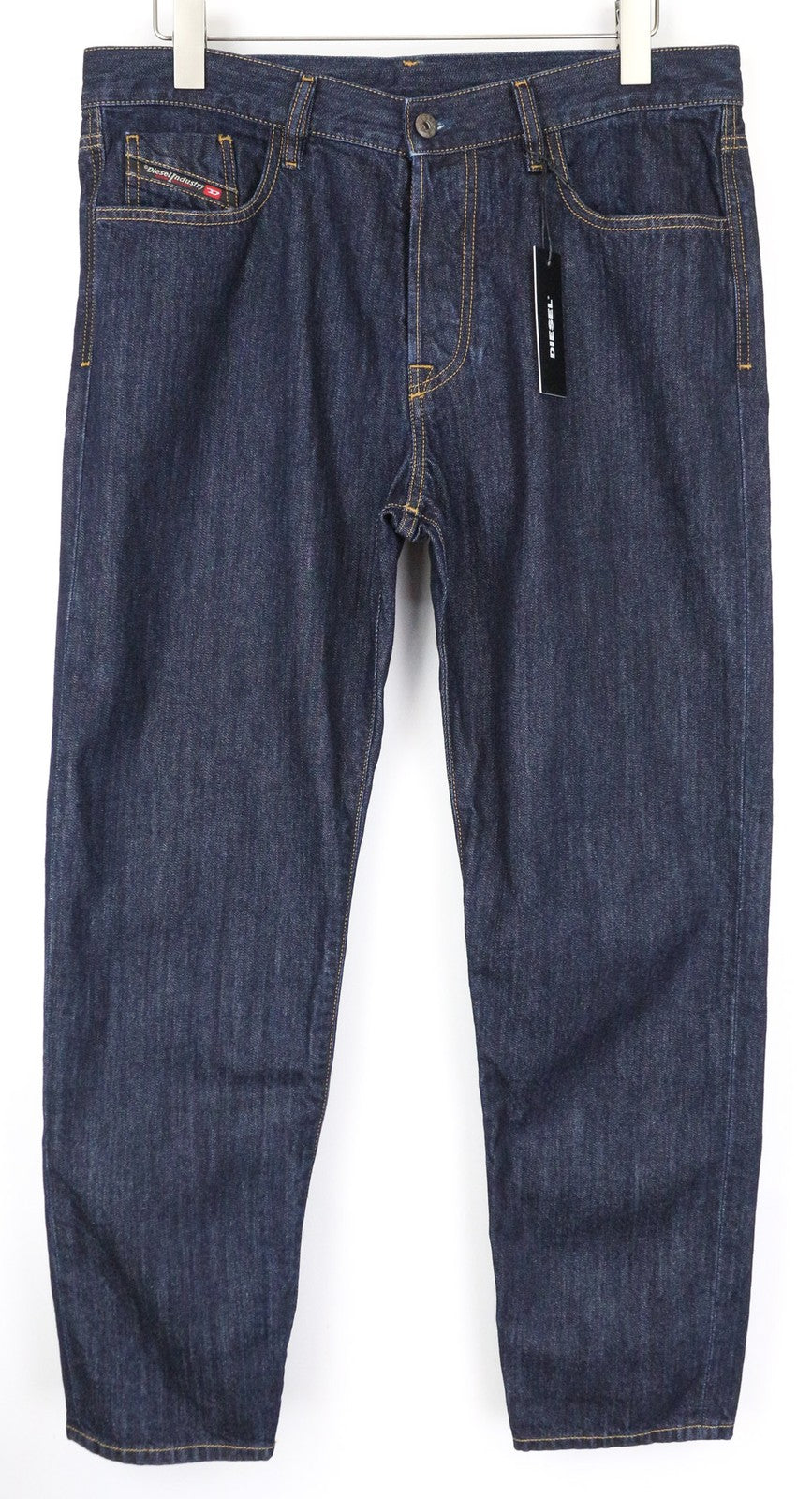 DIESEL Mharky 0091J Men's Jeans W34 Skinny Slim Fit Dark Blue Cotton Denim