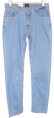 LEE Rider Men's Jeans W32/L32 Light Blue Slim Cotton Stretch 5-Pocket Denim