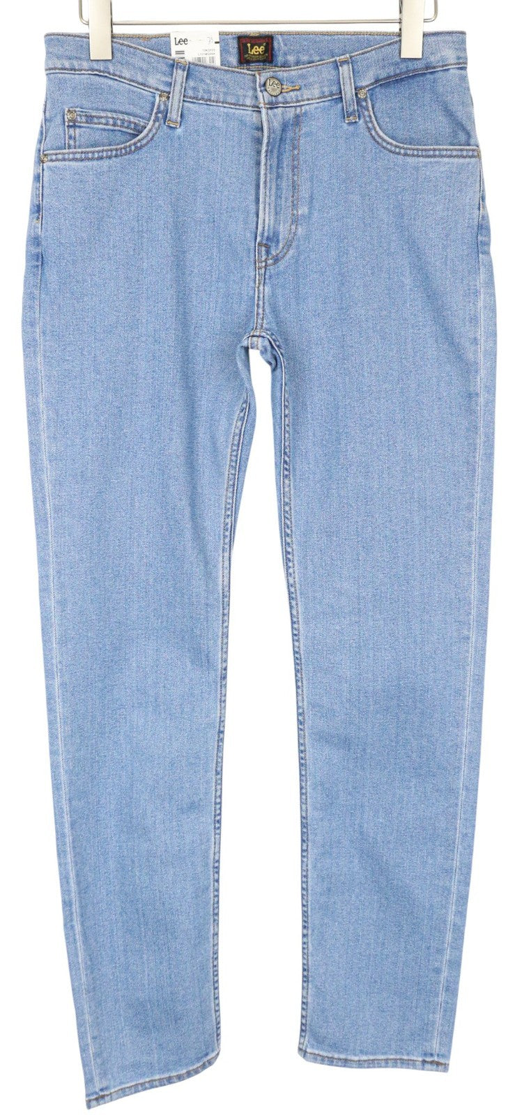 LEE Rider Men's Jeans W32/L32 Light Blue Slim Cotton Stretch 5-Pocket Denim