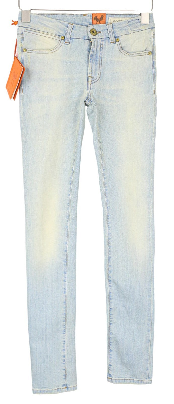 GOOD GENES Women's Jeans W24/L33 Skinny Light Blue Washed Cotton Stretch