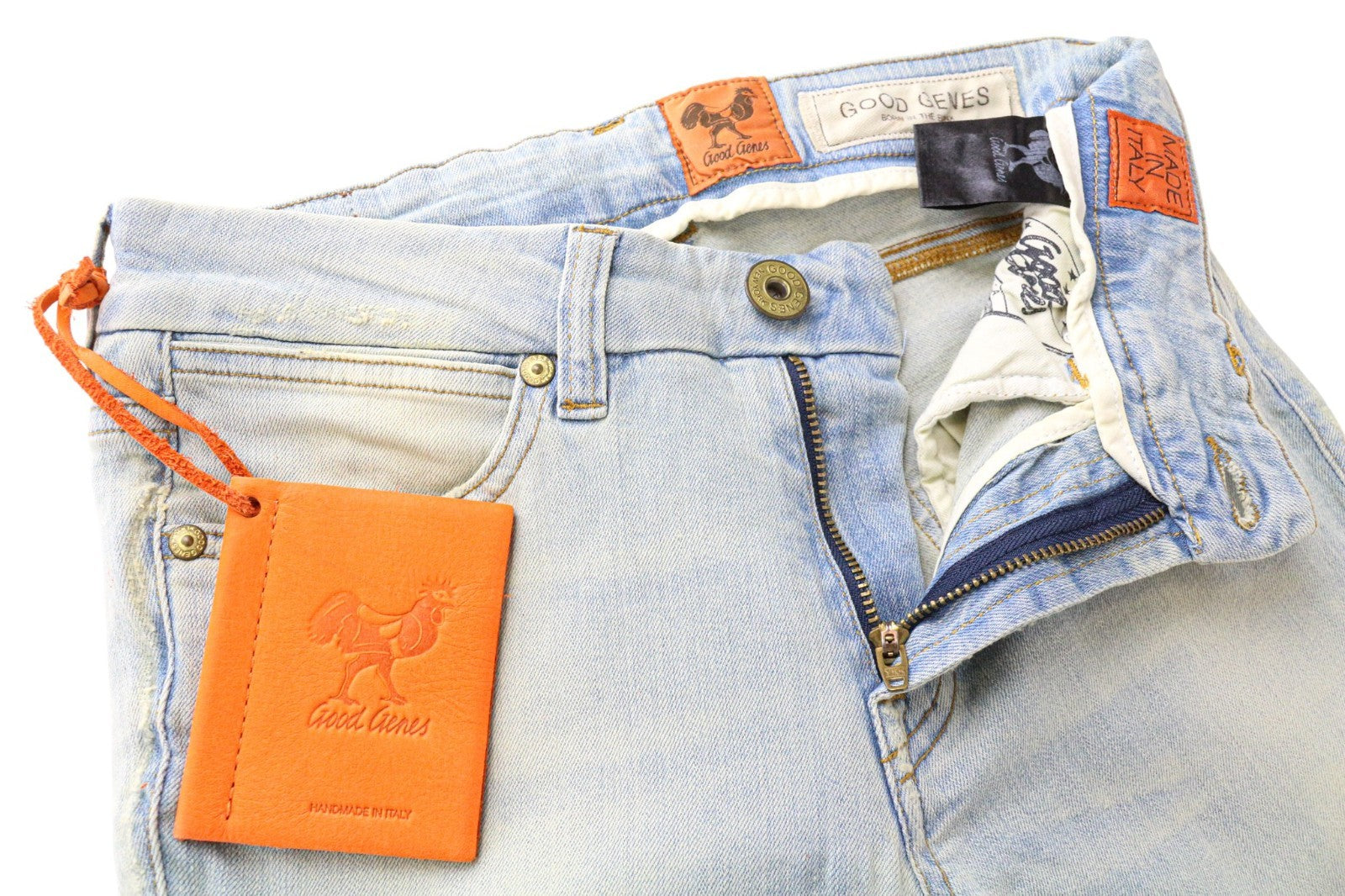 GOOD GENES Women's Jeans W24/L33 Skinny Light Blue Washed Cotton Stretch