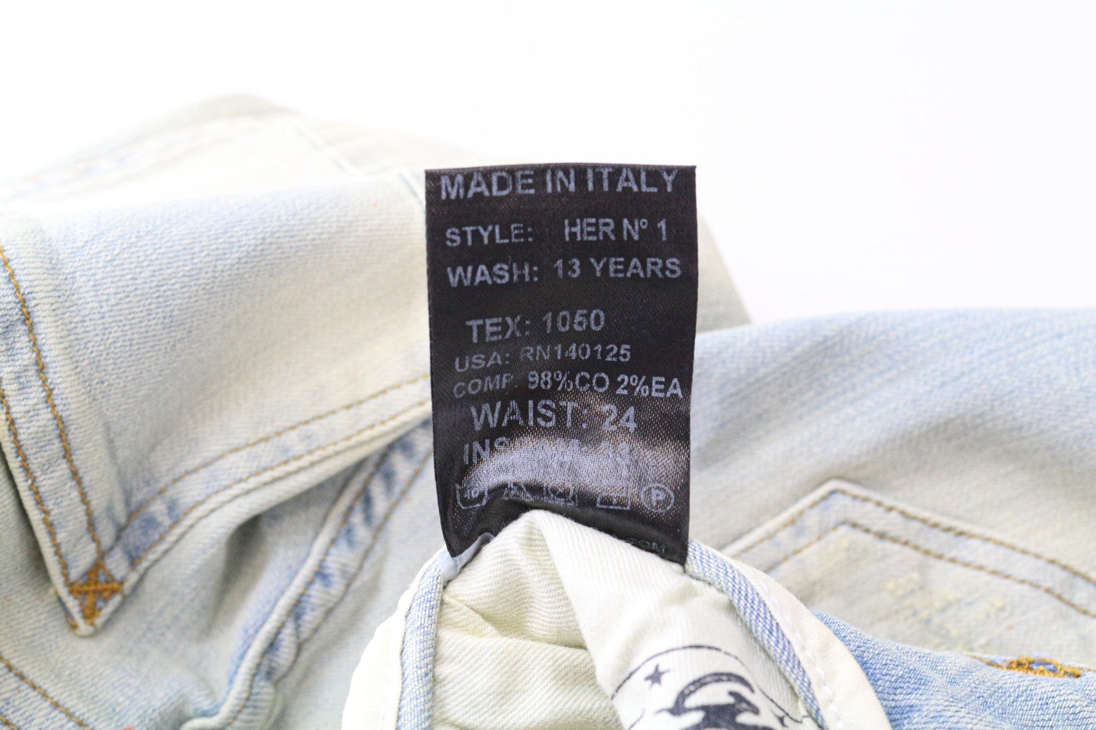 GOOD GENES Women's Jeans W24/L33 Skinny Light Blue Washed Cotton Stretch