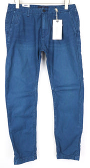 SCOTCH & SODA Theon Men's Trousers W32/L30 Slim Blue Tapered Pure Cotton