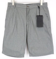 RICHMOND Men's Shorts 48 Grey Striped Cotton Casual Summer Light Fabric