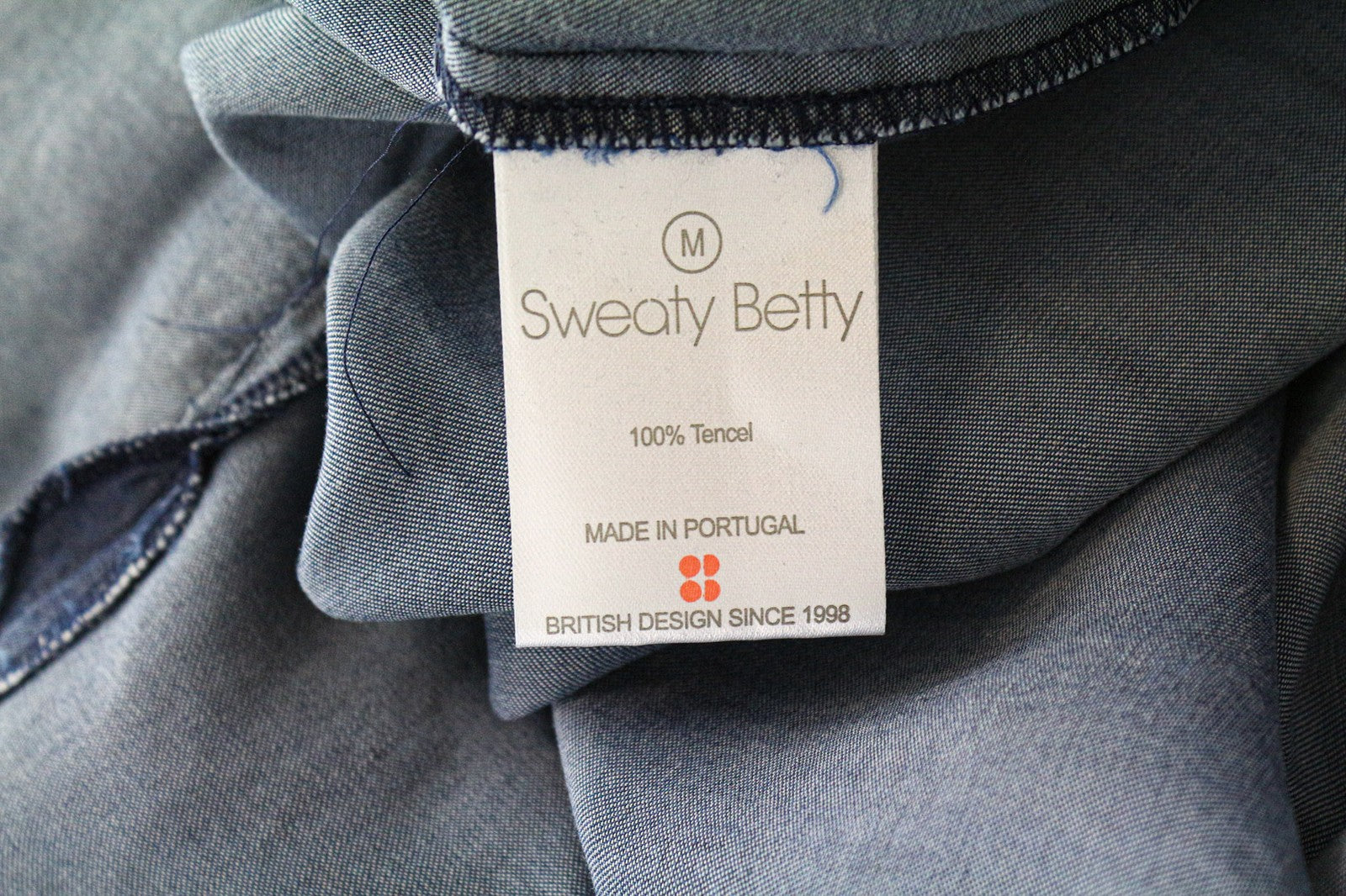 SWEATY BETTY Kvasir Luxe Women's Dress M Blue Shirt-Style Buttoned Long Sleeve