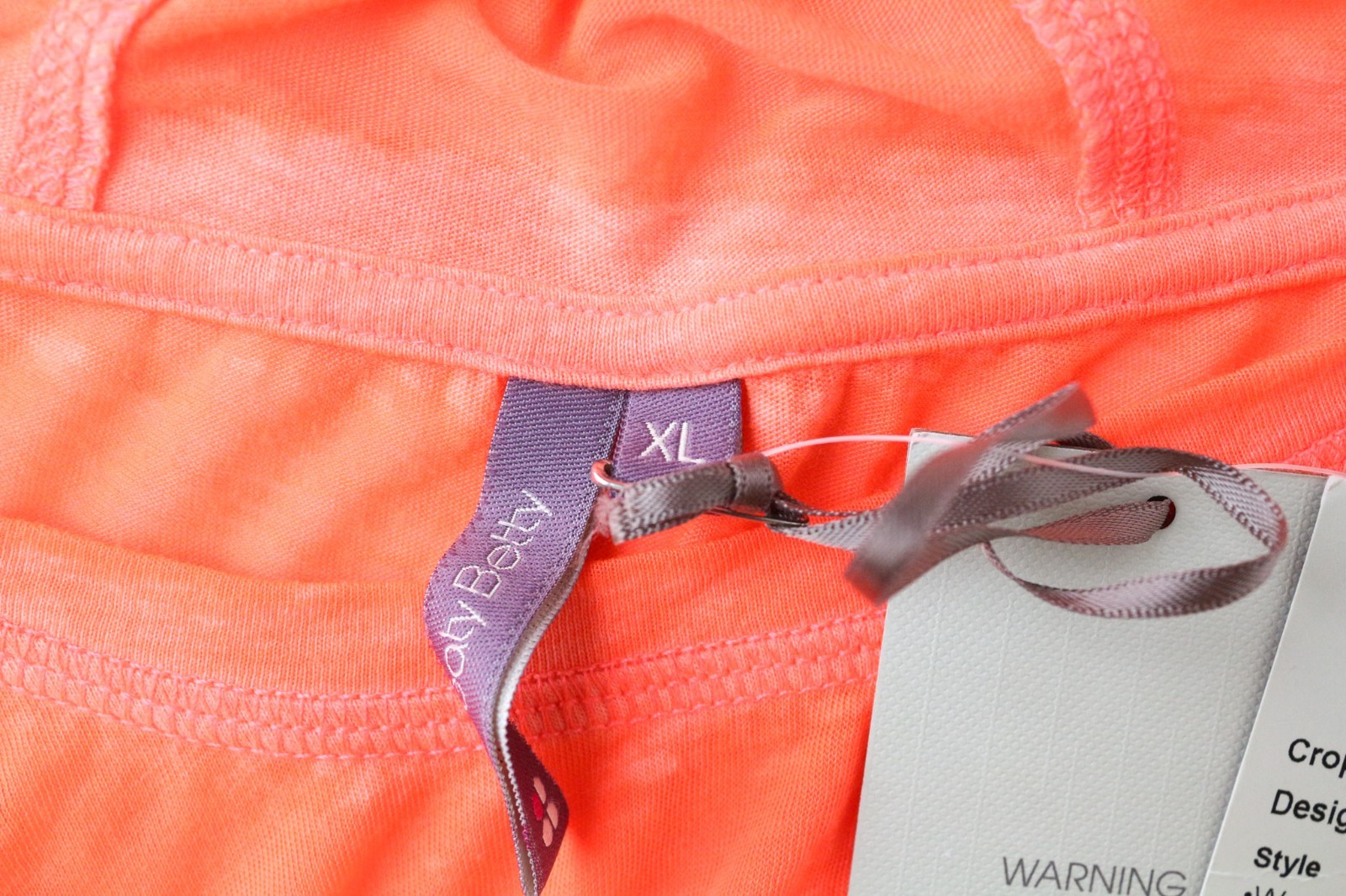 SWEATY BETTY Crop Hoody Women's Tank XL Orange Hooded Sleeveless Sport Top