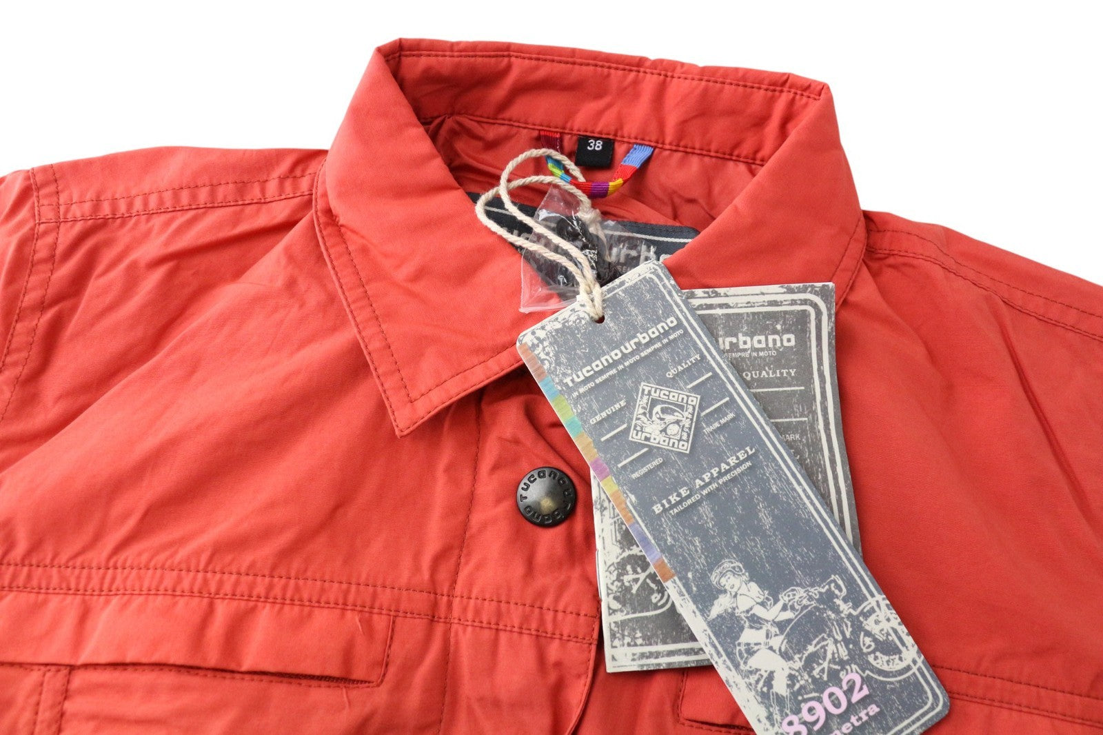 TUCANO URBANO Demetra Women's Jacket IT38 Coral Cotton Blend Moto Coat