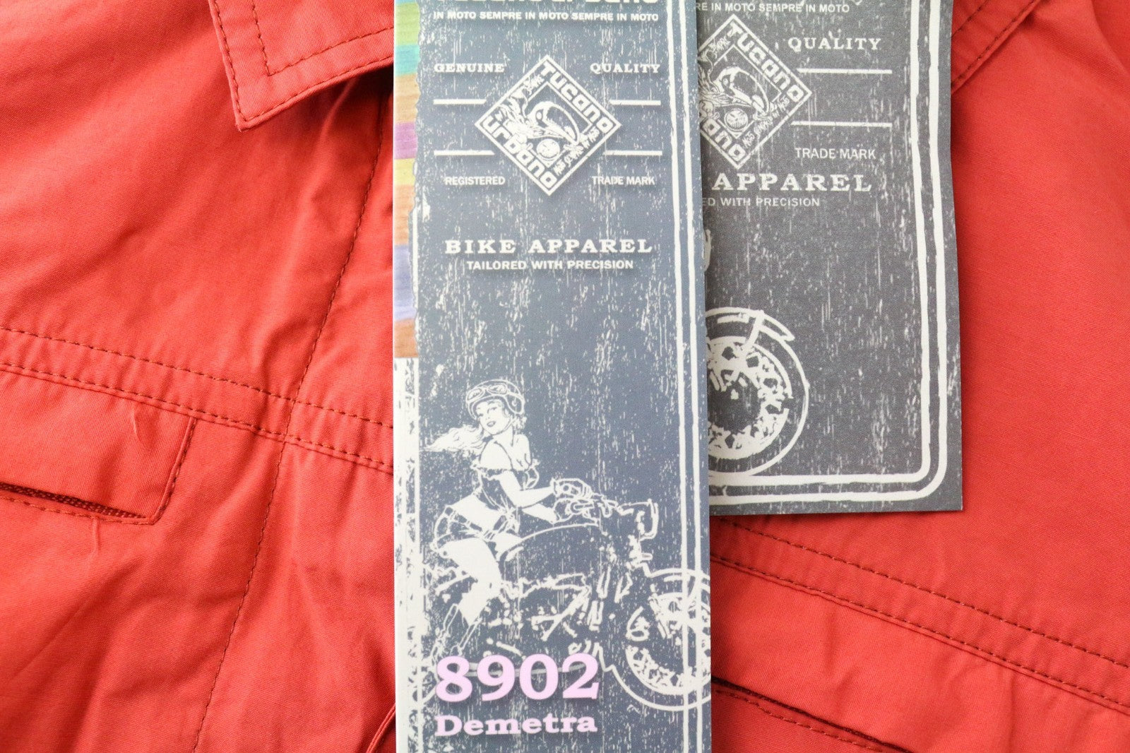 TUCANO URBANO Demetra Women's Jacket IT38 Coral Cotton Blend Moto Coat