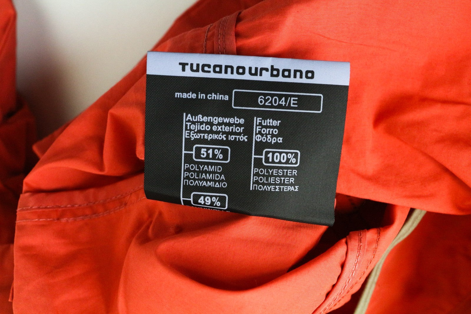 TUCANO URBANO Demetra Women's Jacket IT38 Coral Cotton Blend Moto Coat
