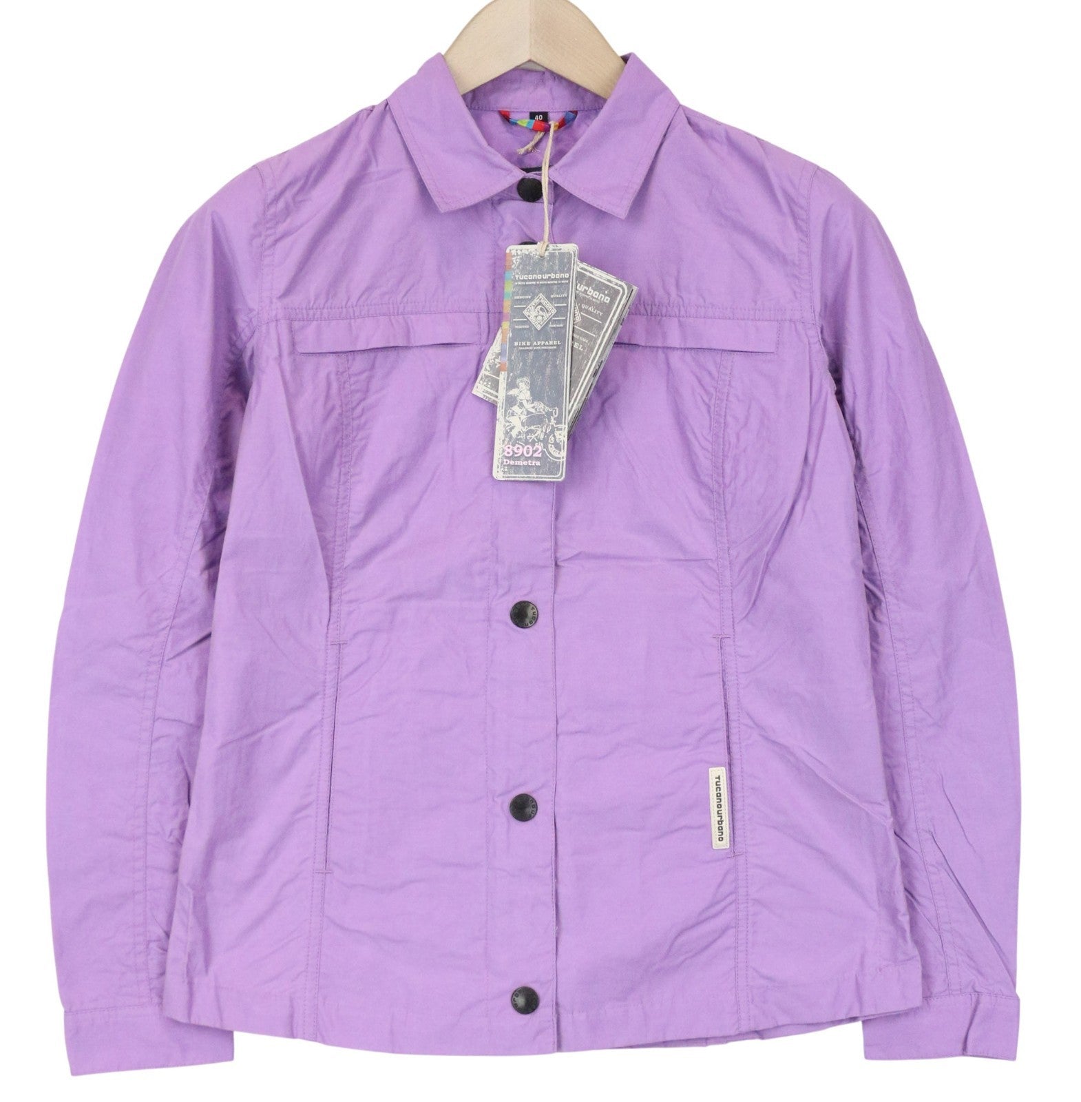 TUCANO URBANO Demetra Women's Jacket IT40 Purple Cotton Blend Coat