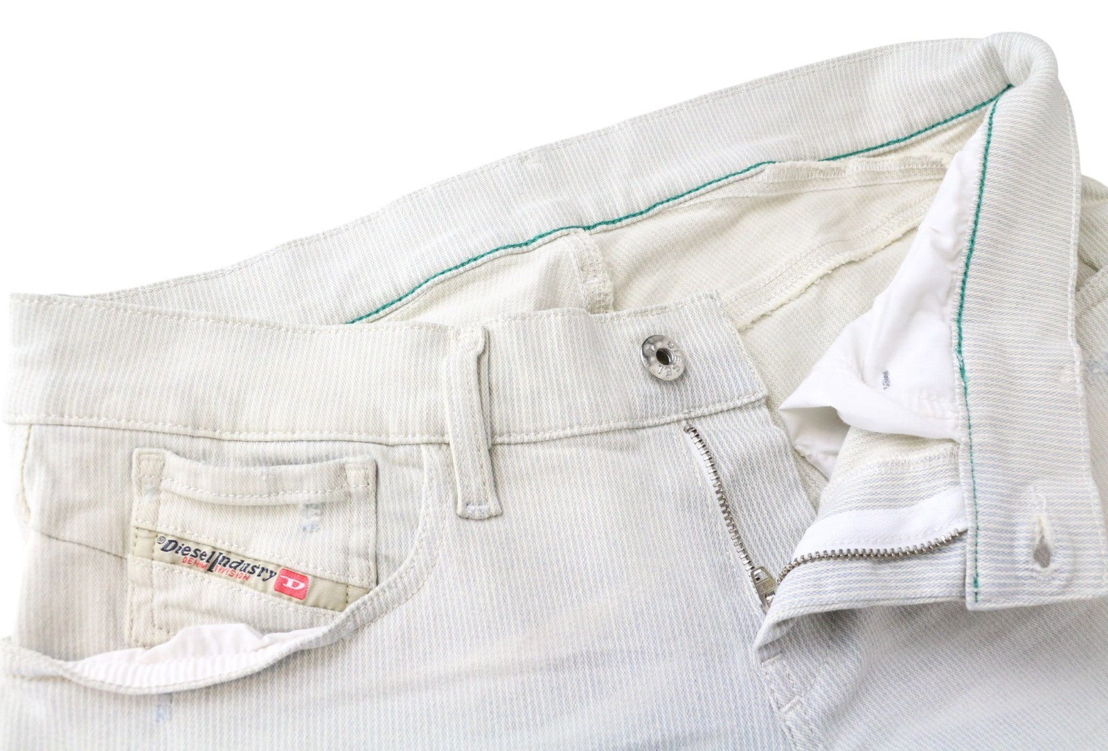 DIESEL Getlegg 0602F Women's Jeans W27/L32 Slim Skinny Blue Striped Stretch