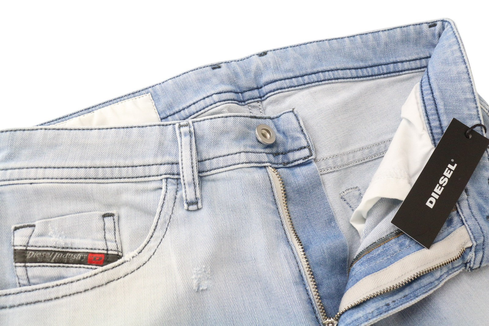 DIESEL Thommer 081AR Men's Jeans W28/L32 Slim Blue Washed Cotton Stretch Fit