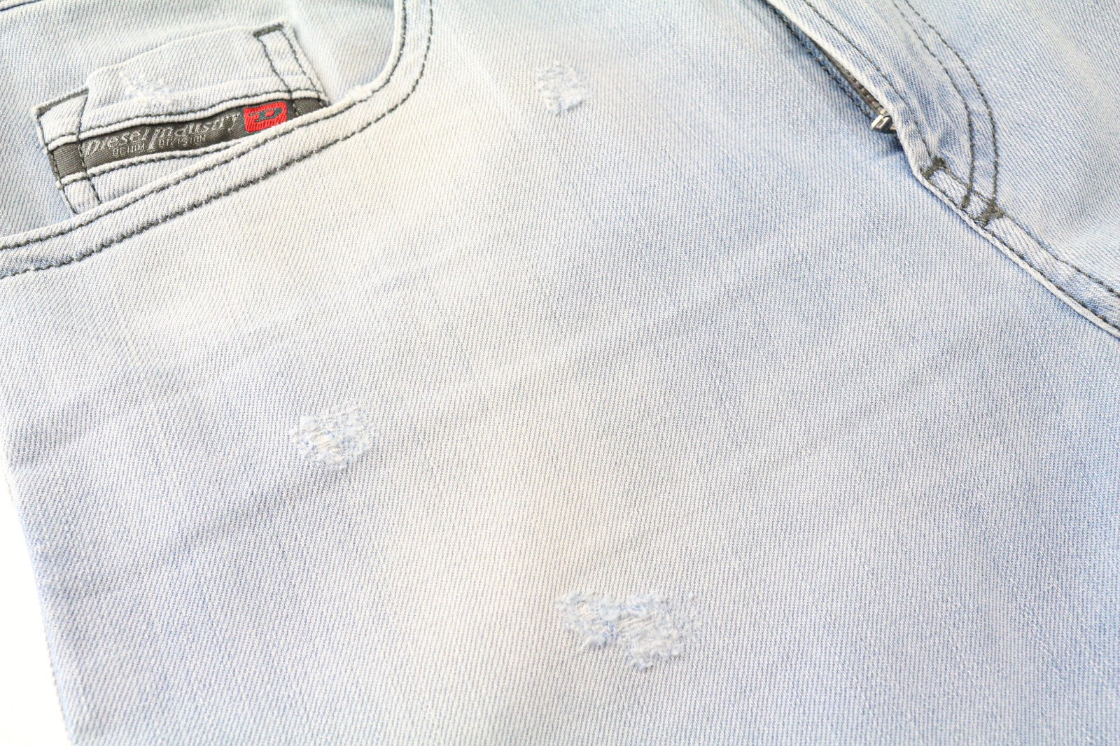 DIESEL Thommer 081AR Men's Jeans W28/L32 Slim Blue Washed Cotton Stretch Fit