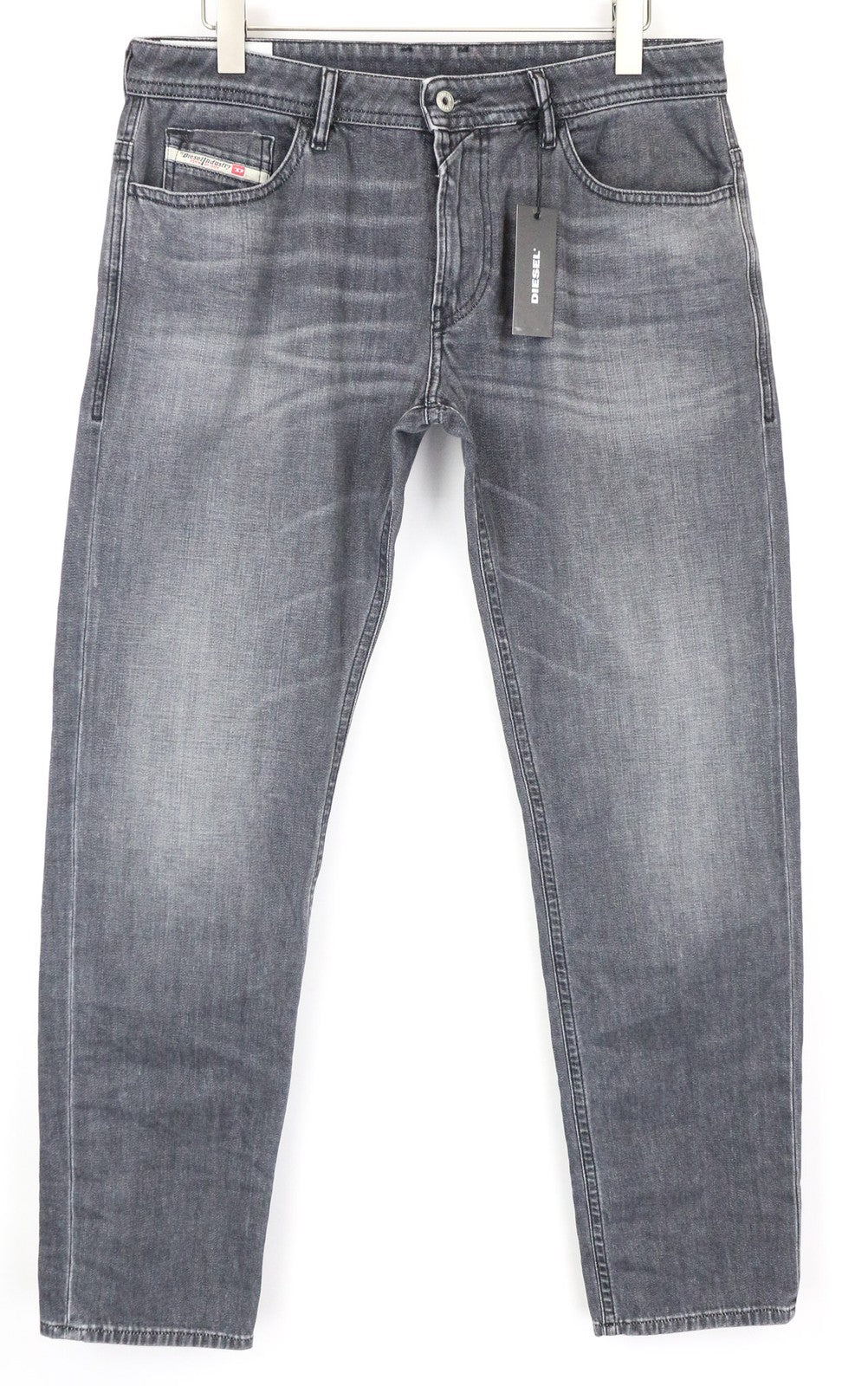 DIESEL Thommer 0095I Men's Jeans W34 Skinny Slim Grey Washed Cotton Stretch