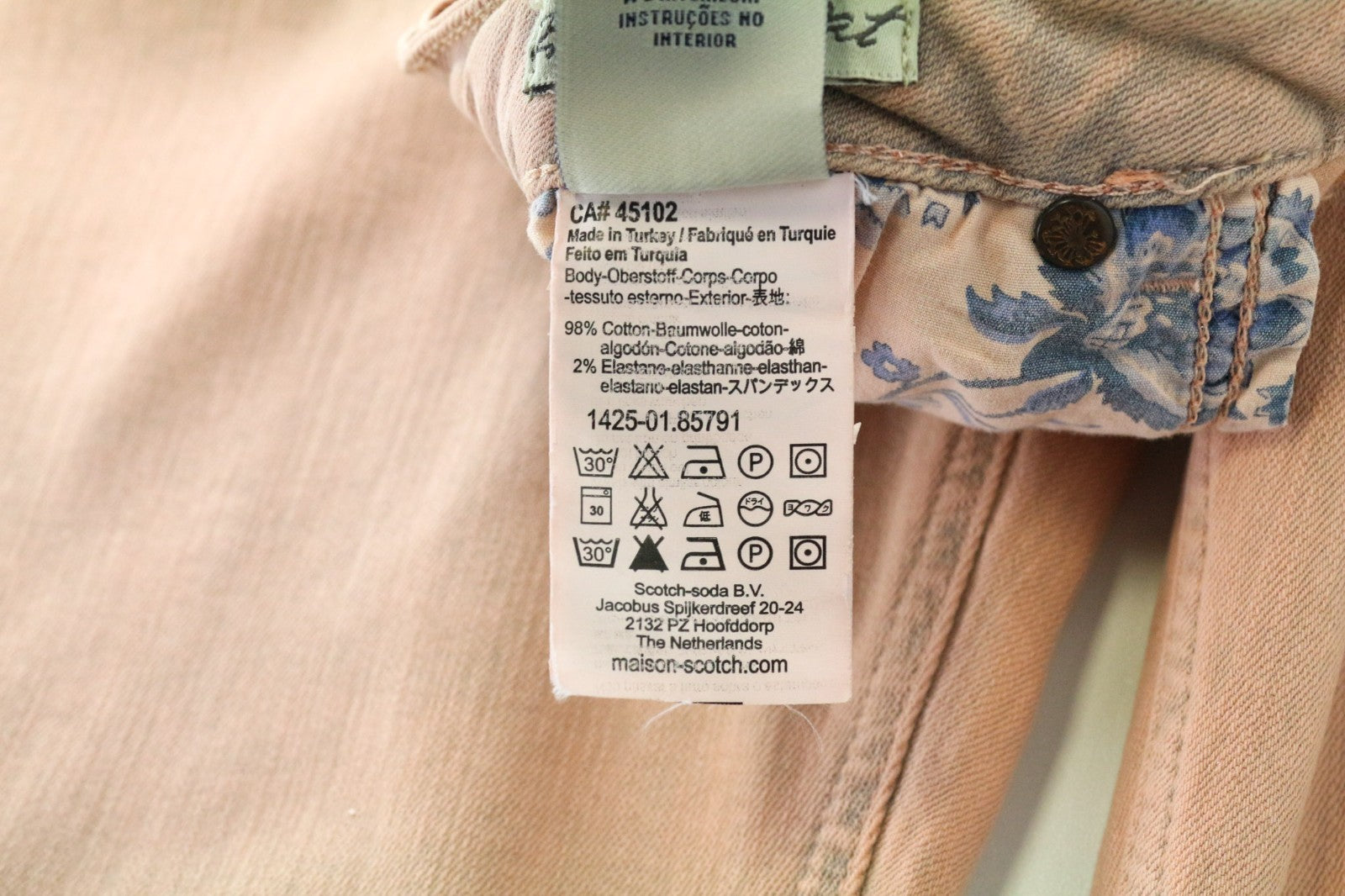 MAISON SCOTCH Petit Ami Women's Jeans W28 Slim Boyfriend Pink Stretch Cotton