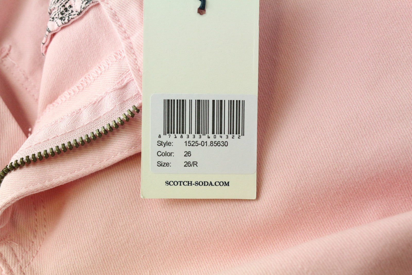 MAISON SCOTCH La Bohemienne Women's Jeans W26 Skinny Pink Cotton Stretch Fit