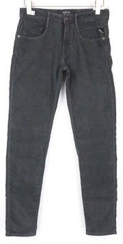 REPLAY Anbass Men's Trousers W28/L32 Grey Slim Cotton Stretch Cord Casual