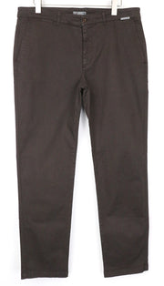 HARMONT & BLAINE Men's Trousers 54 Dark Brown Cotton Stretch Casual Pants