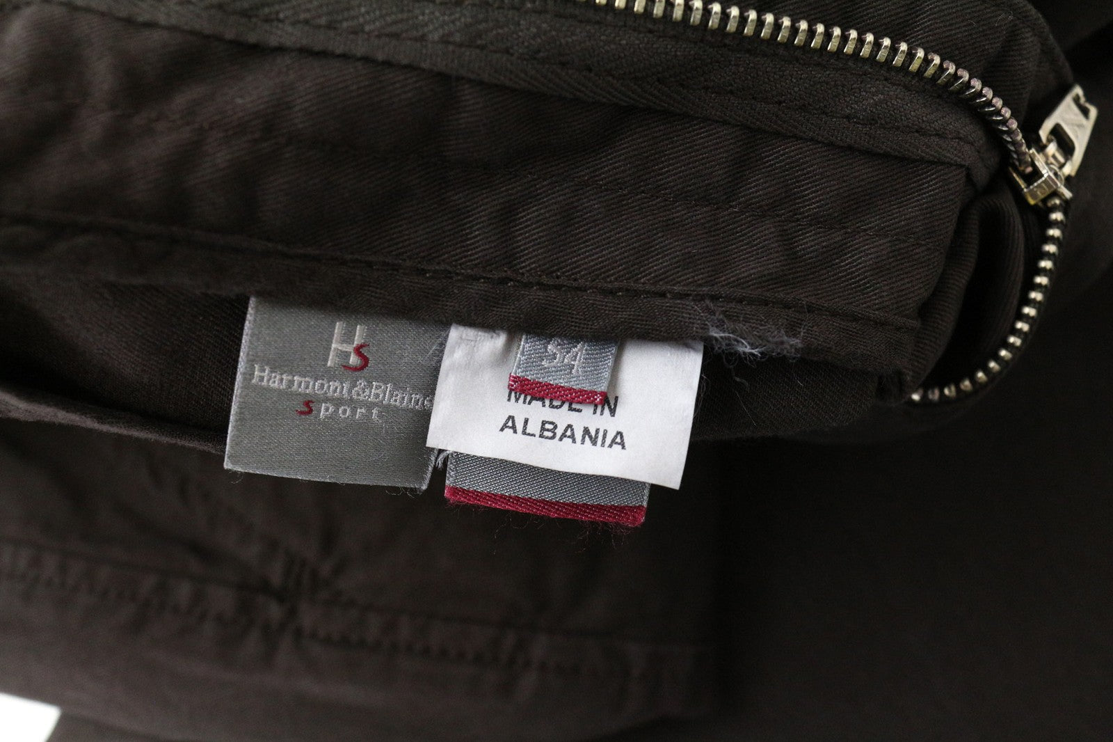 HARMONT & BLAINE Men's Trousers 54 Dark Brown Cotton Stretch Casual Pants