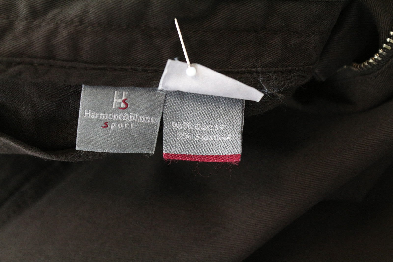 HARMONT & BLAINE Men's Trousers 54 Dark Brown Cotton Stretch Casual Pants