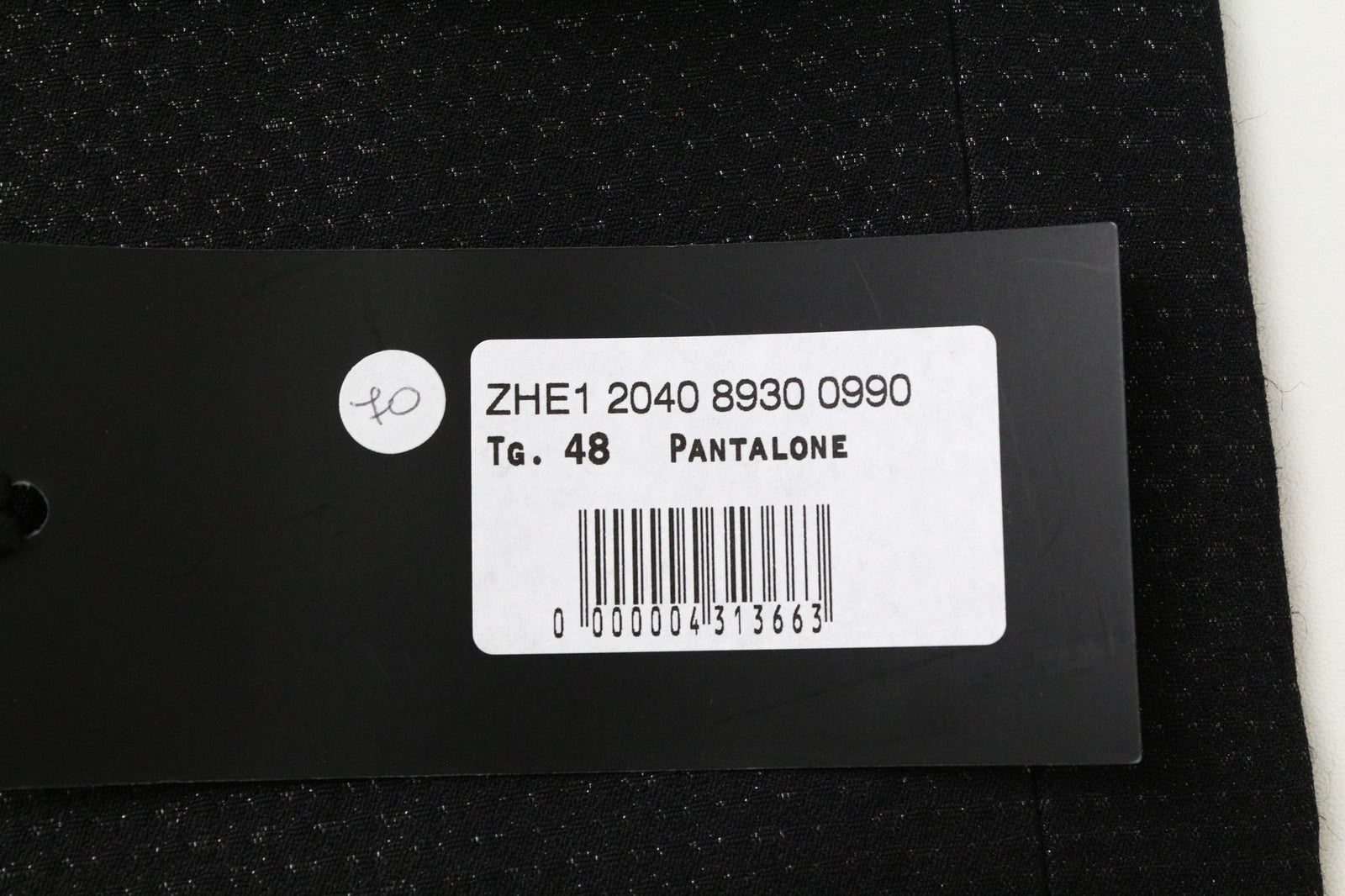 JOHN RICHMOND Men's Trousers UK46 Black Cotton Blend Flat Front Shiny Thread