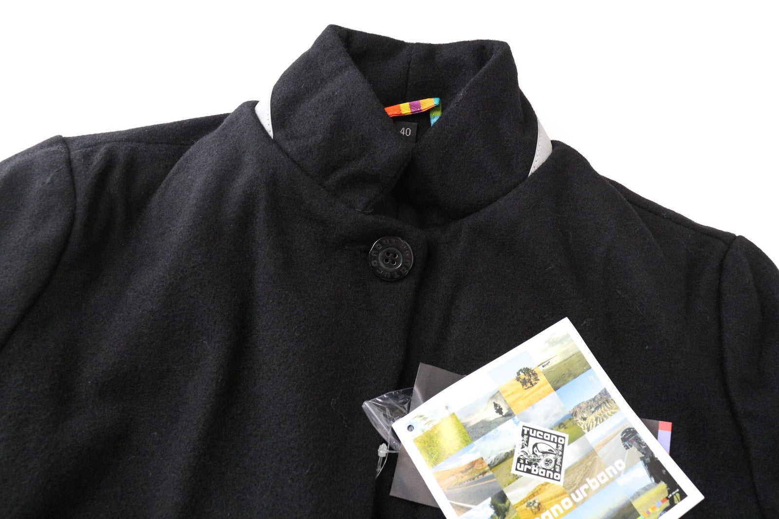 TUCANO URBANO New Carmen Women's Coat IT40 Black Wool Moto Single-Breasted