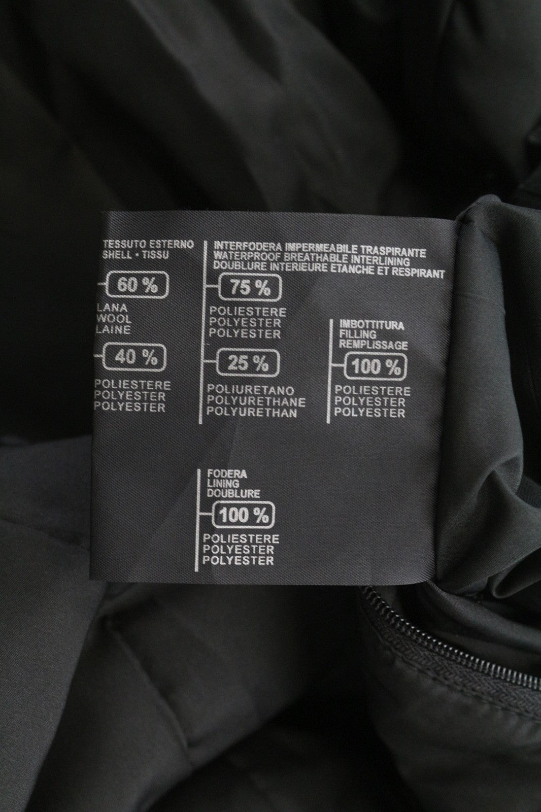 TUCANO URBANO New Carmen Women's Coat IT40 Black Wool Moto Single-Breasted