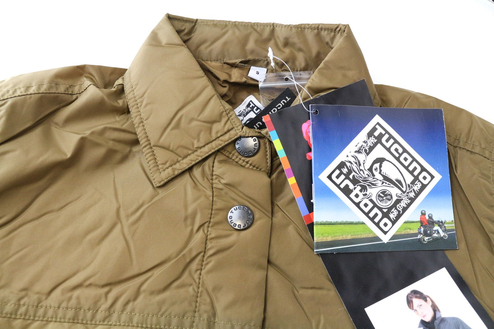 TUCANO URBANO Lori Women's Jacket S Brown Windproof Collared Moto Outerwear