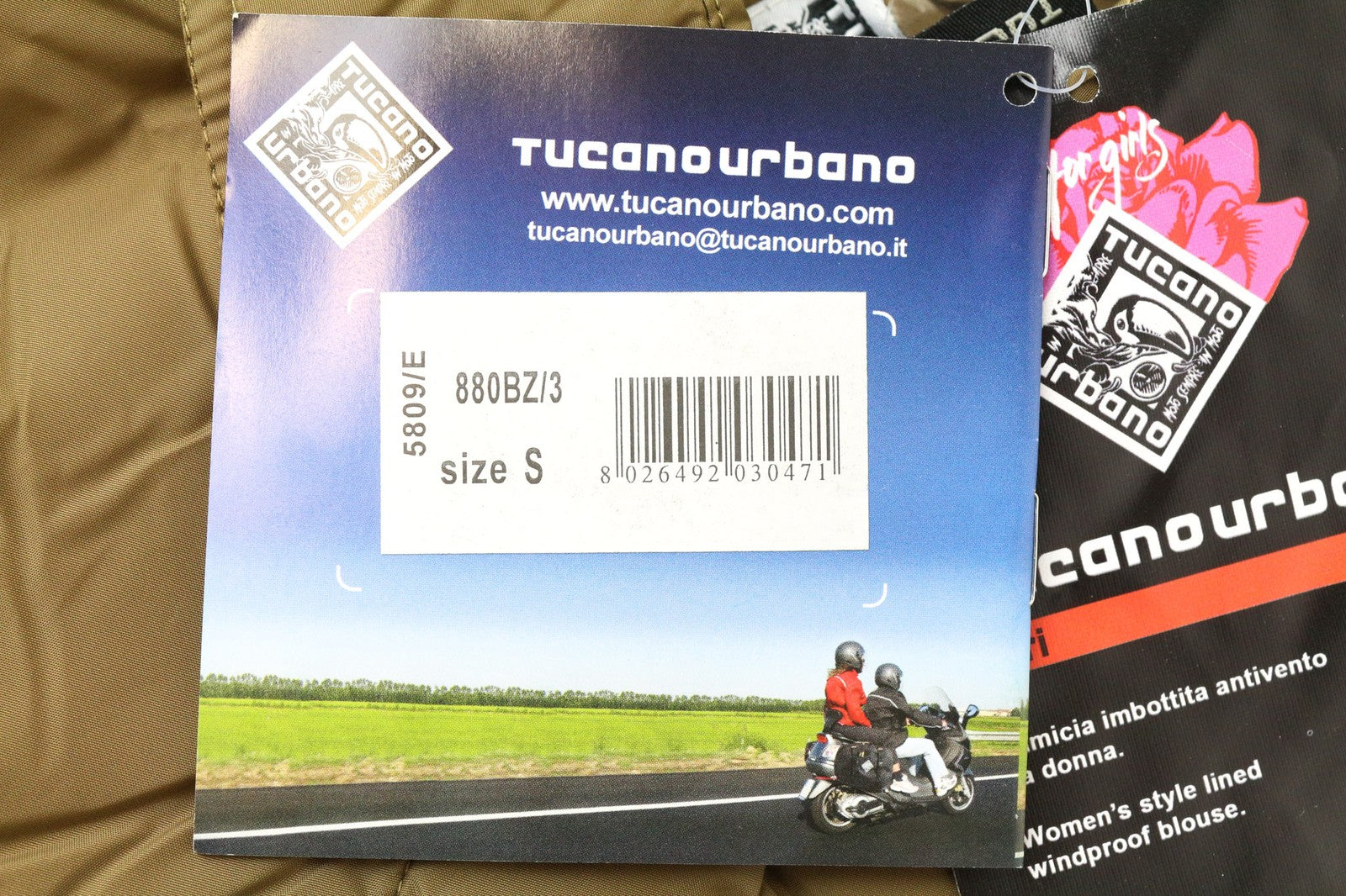 TUCANO URBANO Lori Women's Jacket S Brown Windproof Collared Moto Outerwear