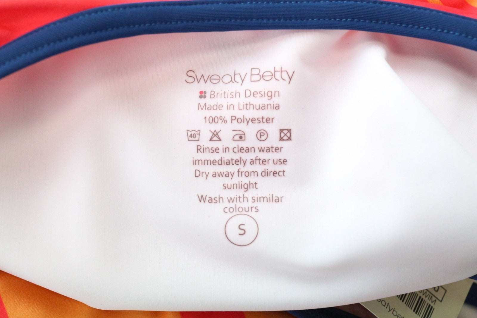 SWEATY BETTY Medalist Women's Swimsuit S Pink Low Back Detailed One-Piece