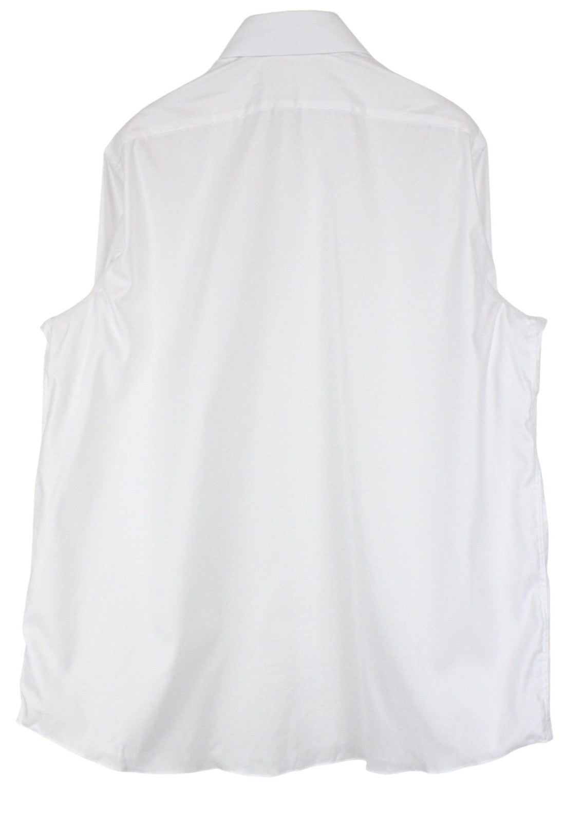 SUITSUPPLY Men's Formal Shirt 47 White Slim Traveller Cotton Button-Up