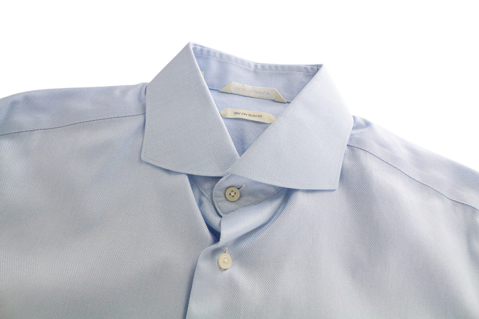 SUITSUPPLY Men's Formal Shirt 41L/16L Light Blue Slim Cutaway Pure Cotton