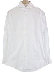 SUITSUPPLY Men's Formal Shirt ~2XS White Extra Slim Pure Cotton Classic