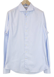 SUITSUPPLY Men's Formal Shirt 42L/16 1/2L Blue Striped Extra Slim Cotton