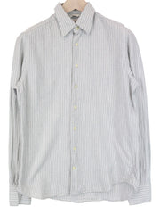 SUITSUPPLY Men's Formal Shirt 38/15 Grey Pinstriped Slim Egyptian Cotton