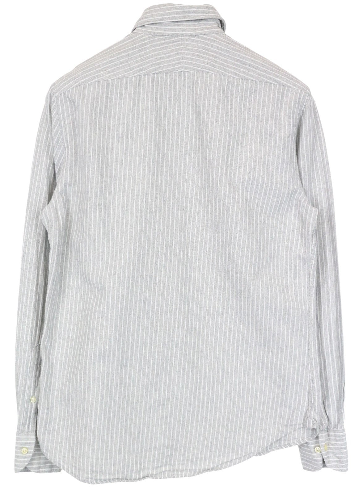 SUITSUPPLY Men's Formal Shirt 38/15 Grey Pinstriped Slim Egyptian Cotton