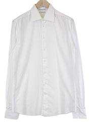 SUITSUPPLY Men's Formal Shirt 42.7/16 1/2L White Slim Traveller Cotton