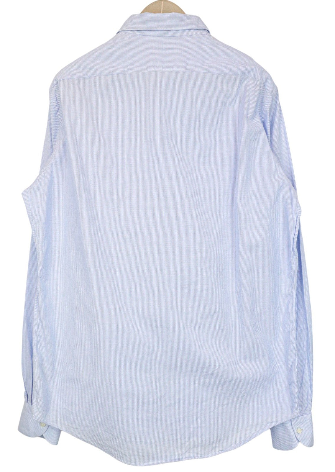 SUITSUPPLY Men's Formal Shirt 43L/17L Blue Extra Slim Striped Cotton