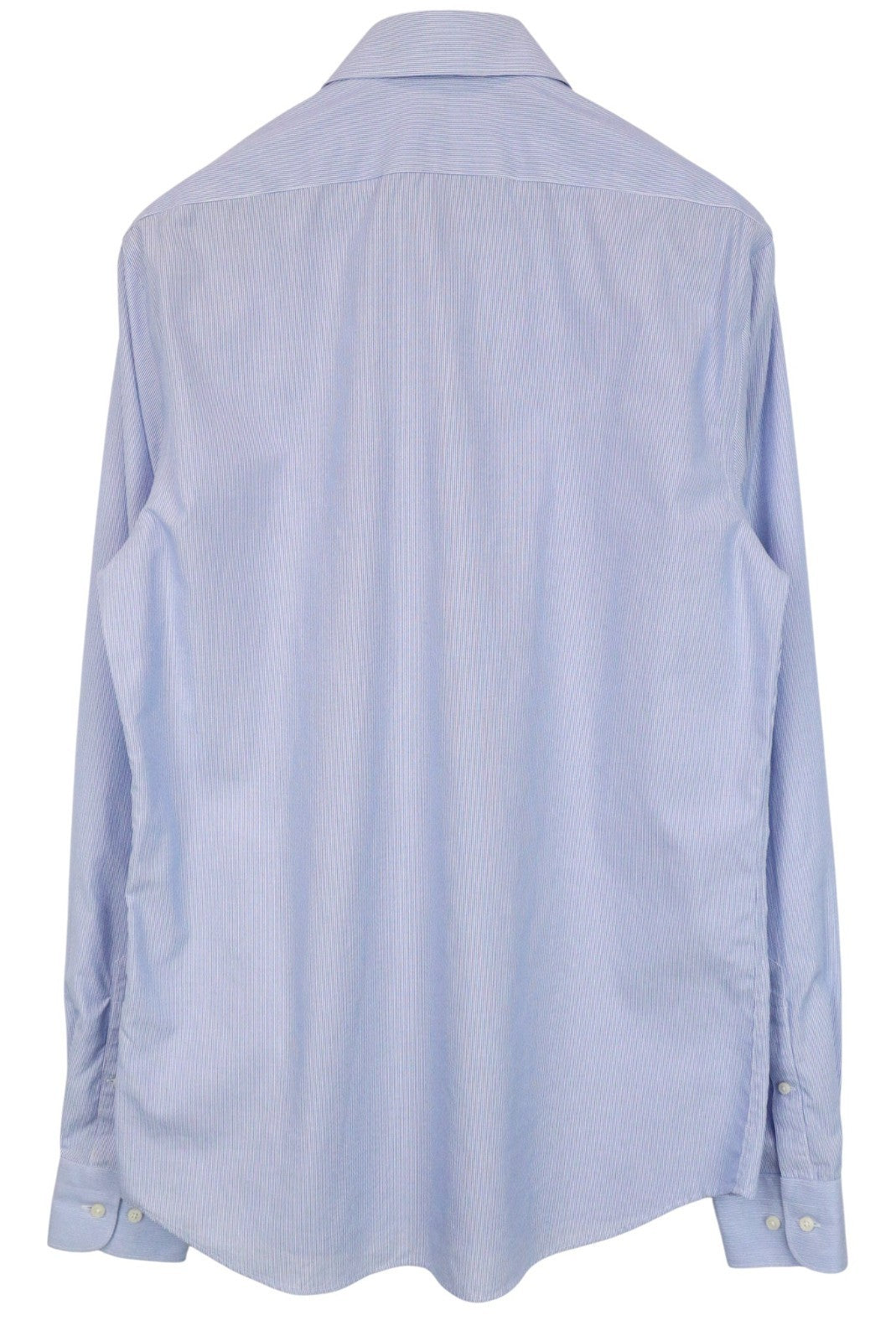 SUITSUPPLY Men's Formal Shirt 41.7/16L Blue Striped Extra Slim Pure Cotton