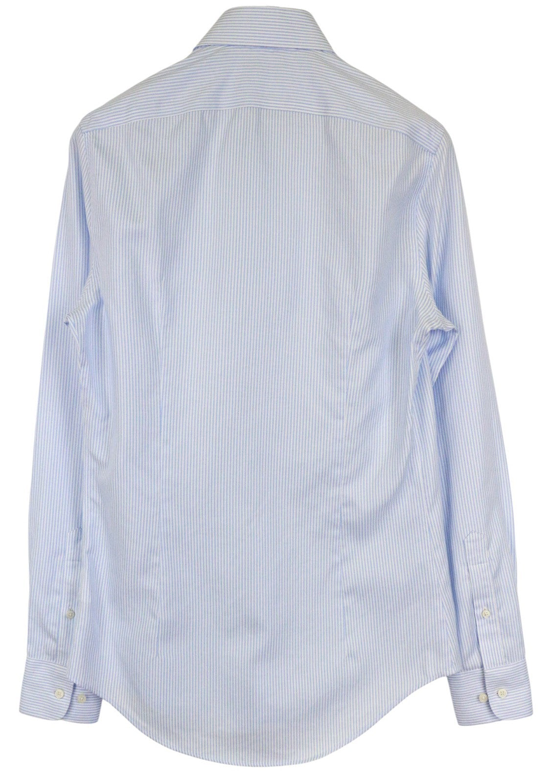 SUITSUPPLY Men's Formal Shirt 38L/15L Blue Striped Extra Slim Pure Cotton