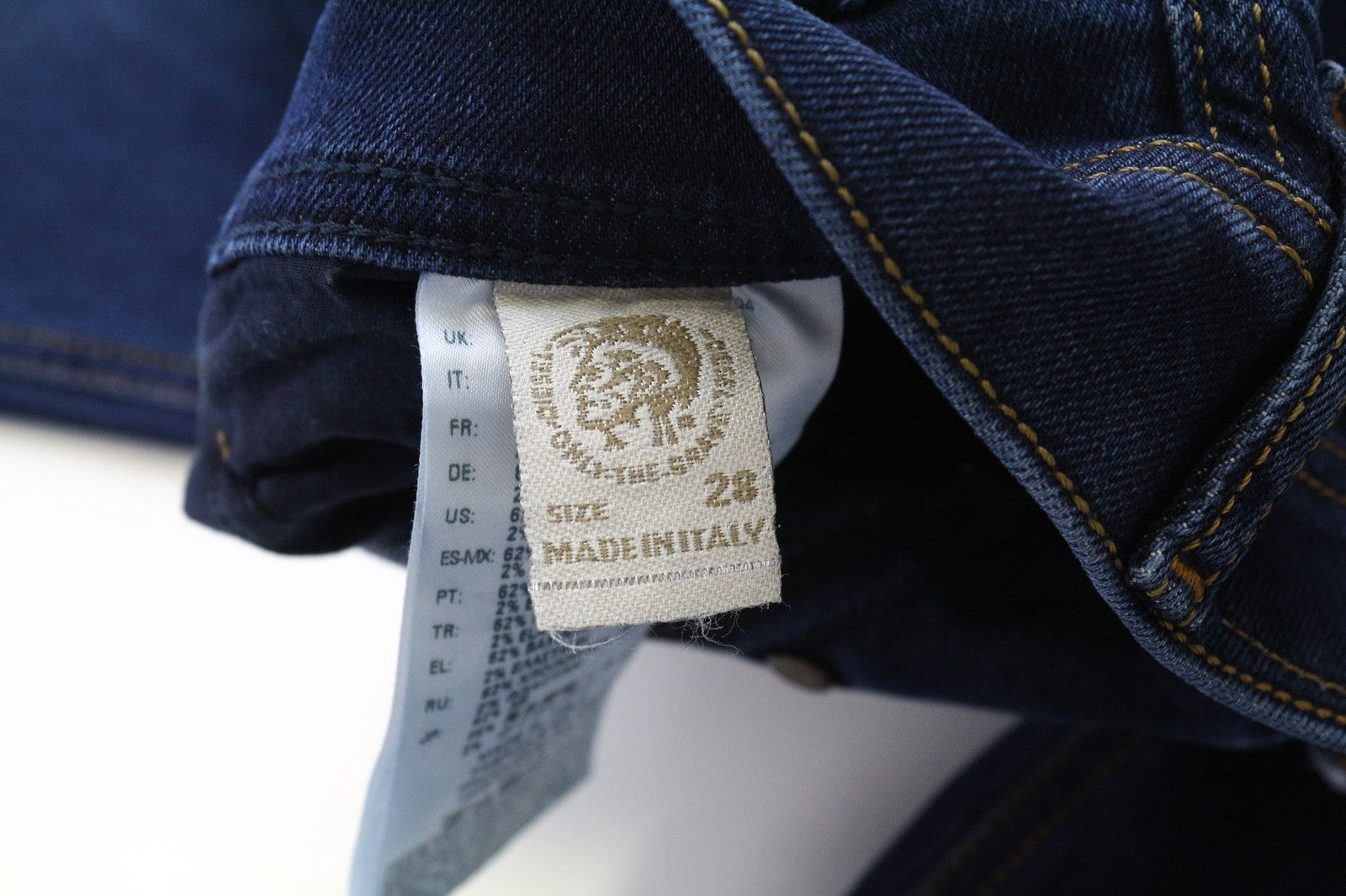 DIESEL Tepphar 084ZC Men's Slim Carrot W28/L32 Blue Stretch Cotton Jeans