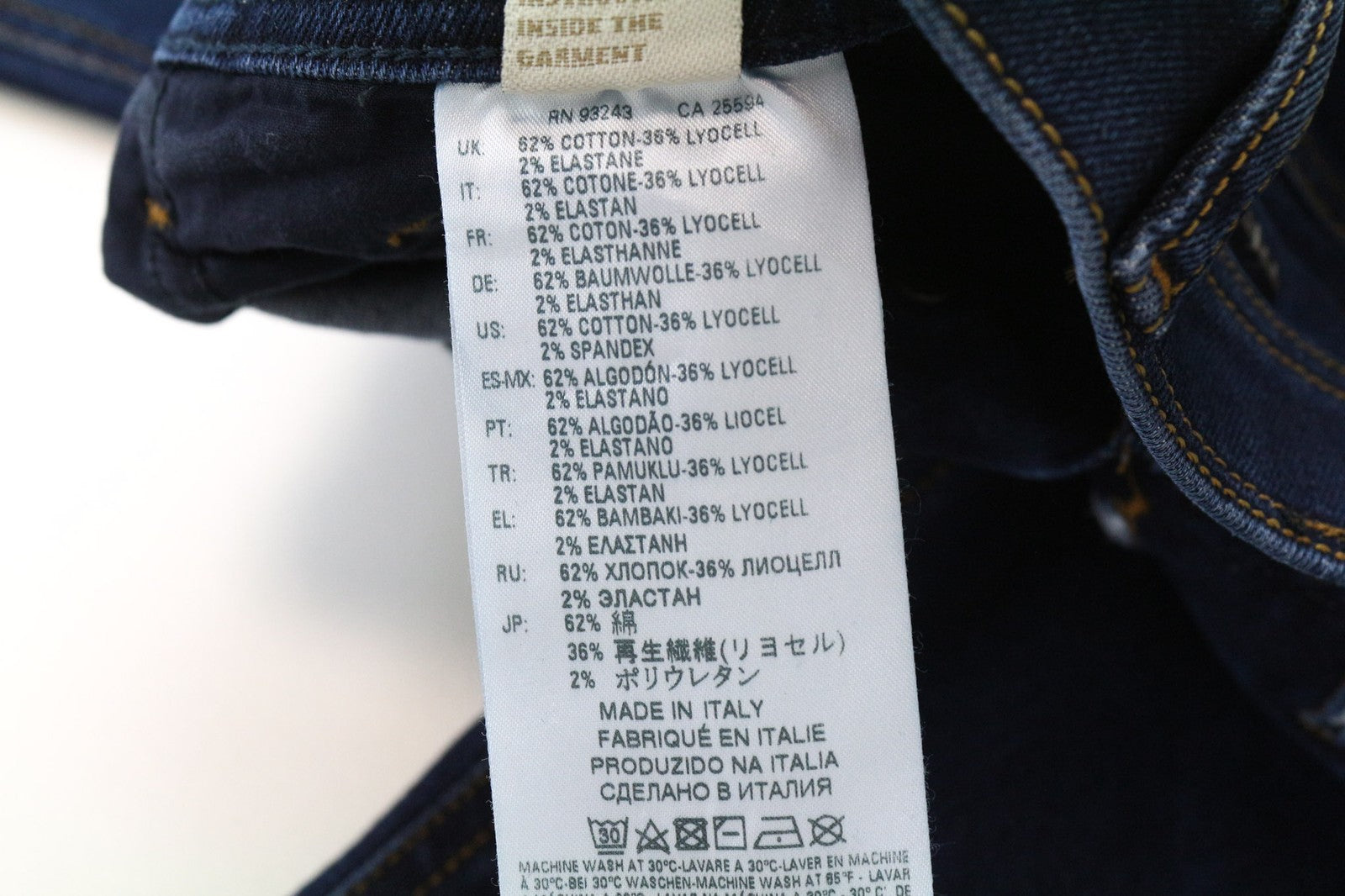 DIESEL Tepphar 084ZC Men's Slim Carrot W28/L32 Blue Stretch Cotton Jeans