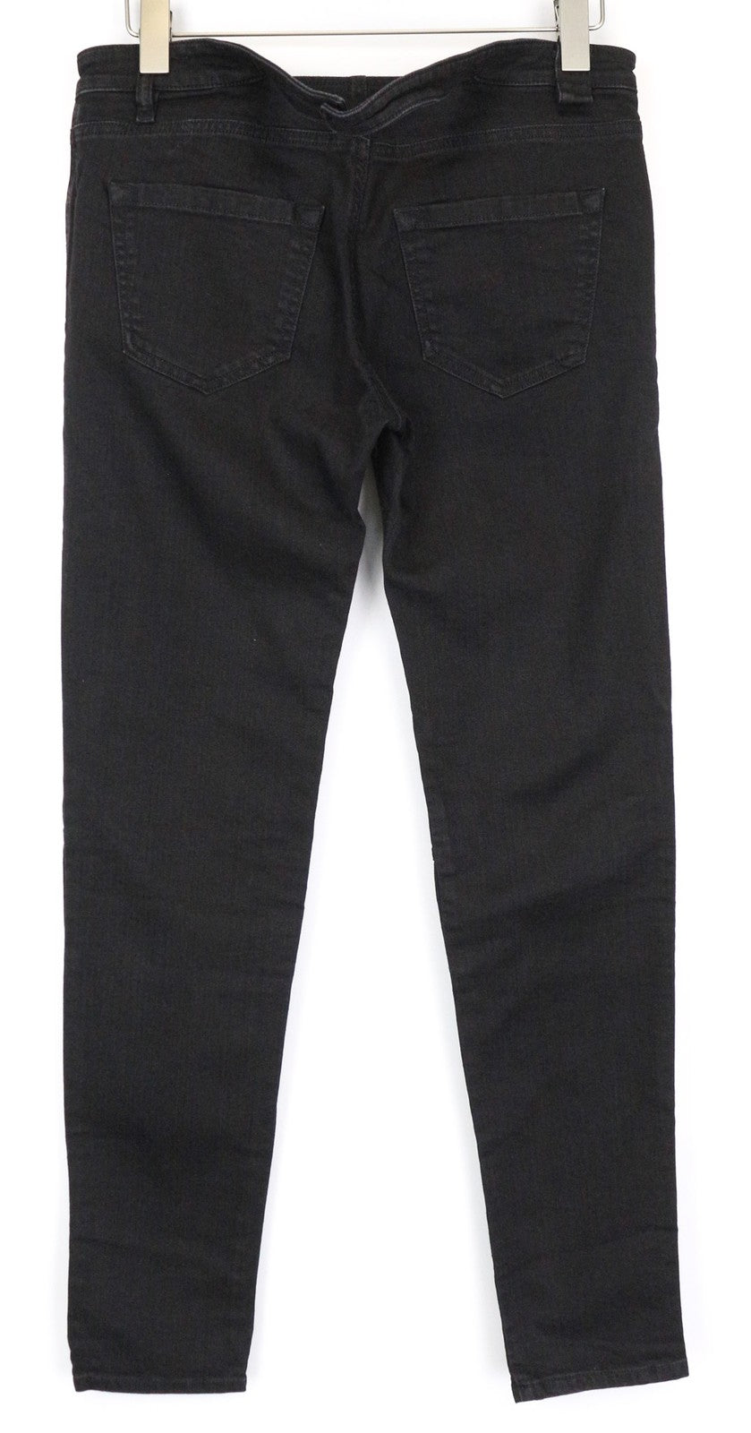 DIESEL De-Cinty 8880R Women's Black Skinny Jeans W30 Biker Stretch Slit Knee