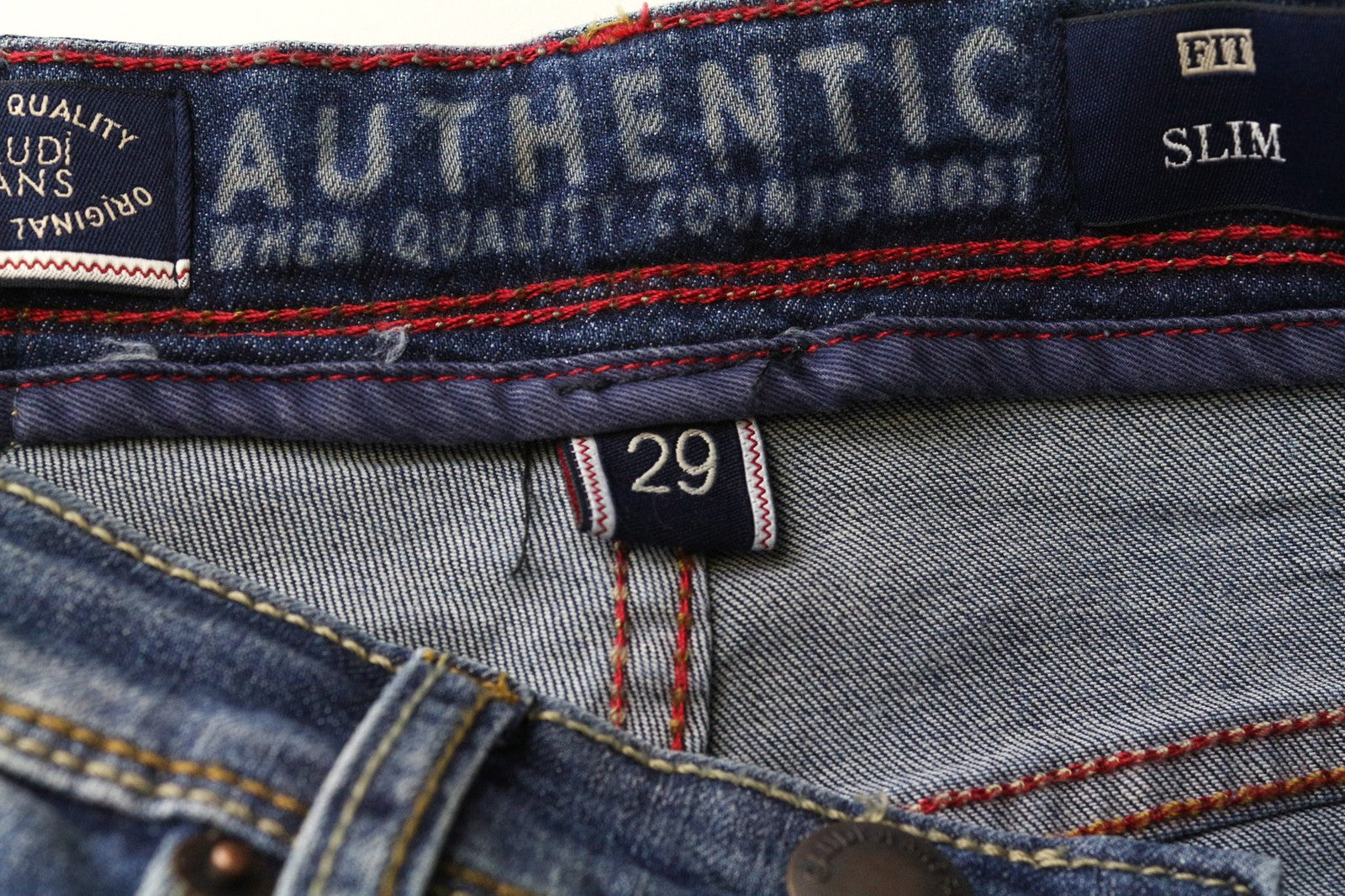 GAUDI JEANS Martin Men's Slim Fit Jeans W29 Cotton Stretch Distressed Wash