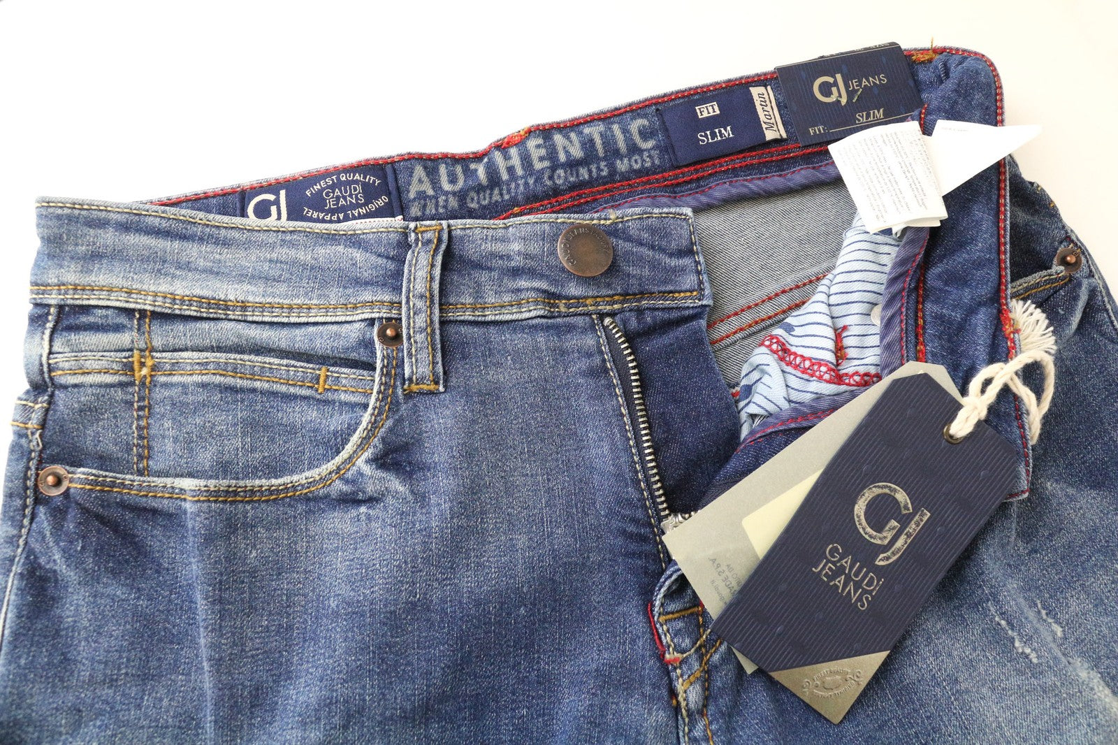 GAUDI JEANS Martin Men's Slim Washed Jeans W29 Stretch Cotton 5-Pocket Style