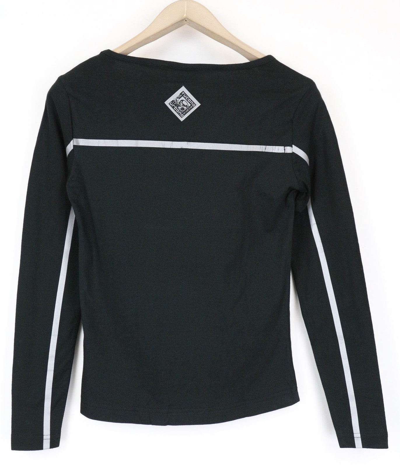 TUCANO URBANO T-TU Lady Women's XS Black Long Sleeve V-Neck Cotton T-Shirt