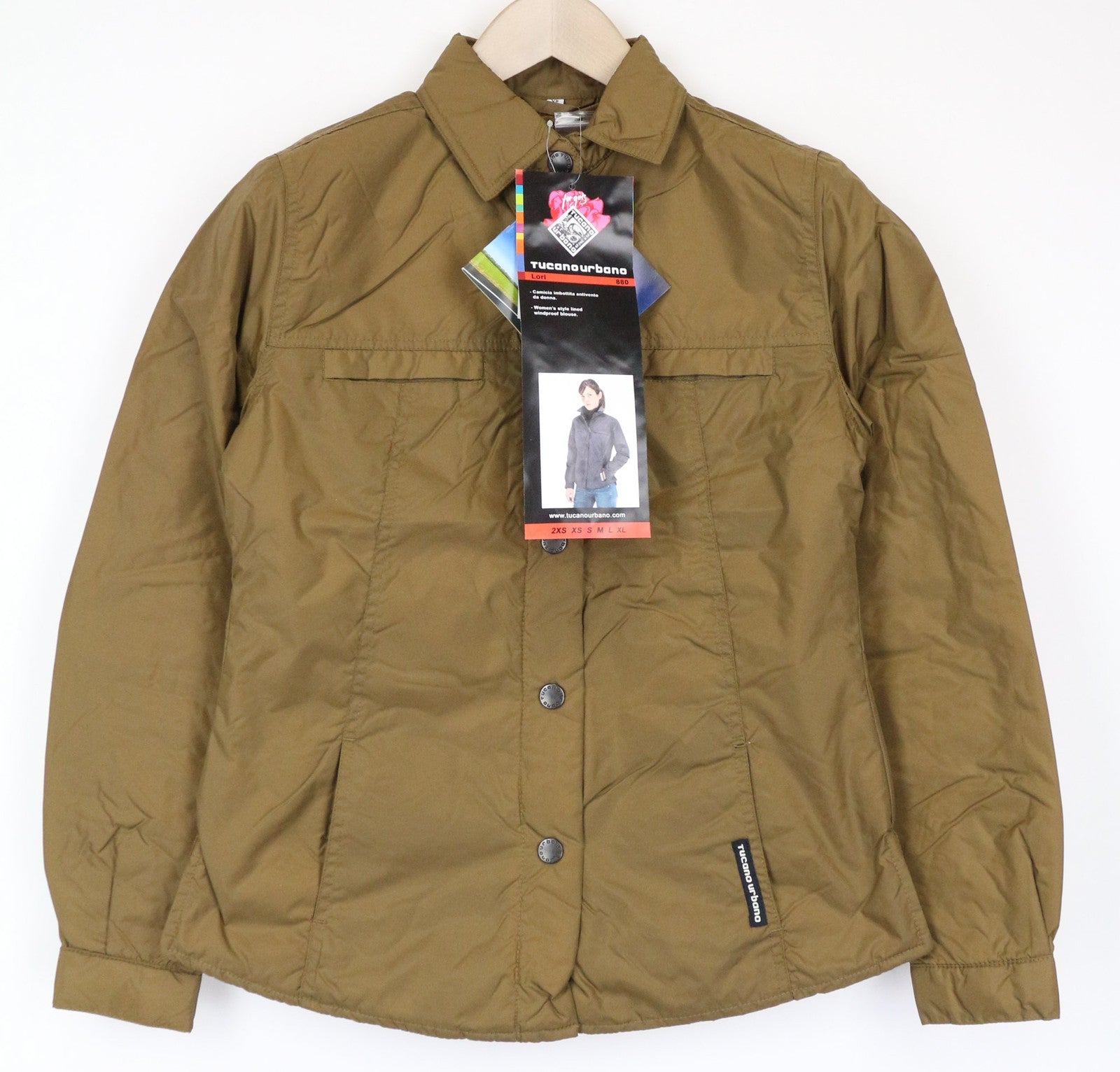 TUCANO URBANO Lori Women's XS Brown Windproof Lined Casual Single-Breasted