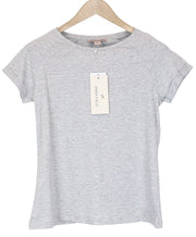 ANNA FIELD Women's XS Grey Cotton Blend Short Sleeve Pullover T-Shirt